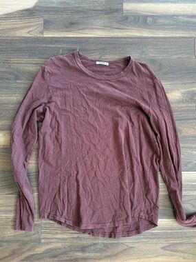 Buck Mason Long-Sleeve Crew in Deep Wine